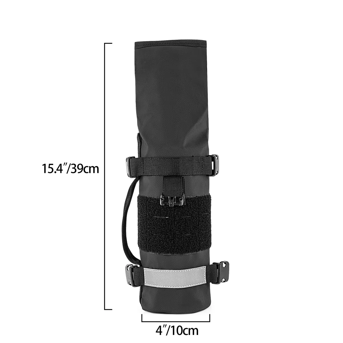 Rexmica Bolsas de Depósito para Motocicleta de 1 Litro, Soporte para Botella de Combustible para Fijar a la Motocicleta o Mochila MOLLE, Bolsa para Depósito de Combustible, Negro (Solo Bolsa)