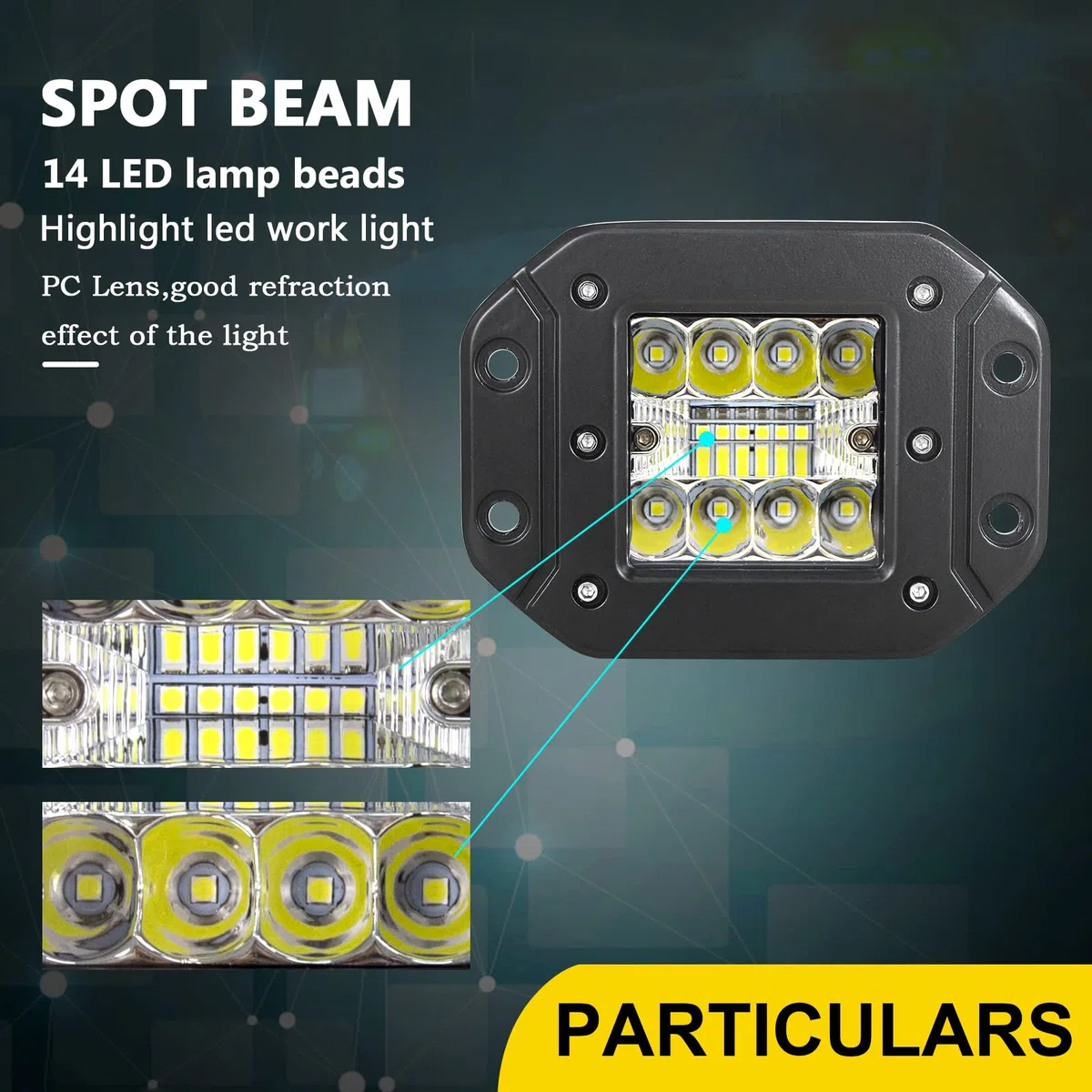 SKYWORLD Faros de trabajo, 2pcs 5 pulgadas 13cm 42W Spot Beam luces de trabajo focos led tractor faros para 4x4 4WD Coche SUV UTV ATV Off-road Camión Moto Barco 12V 24V