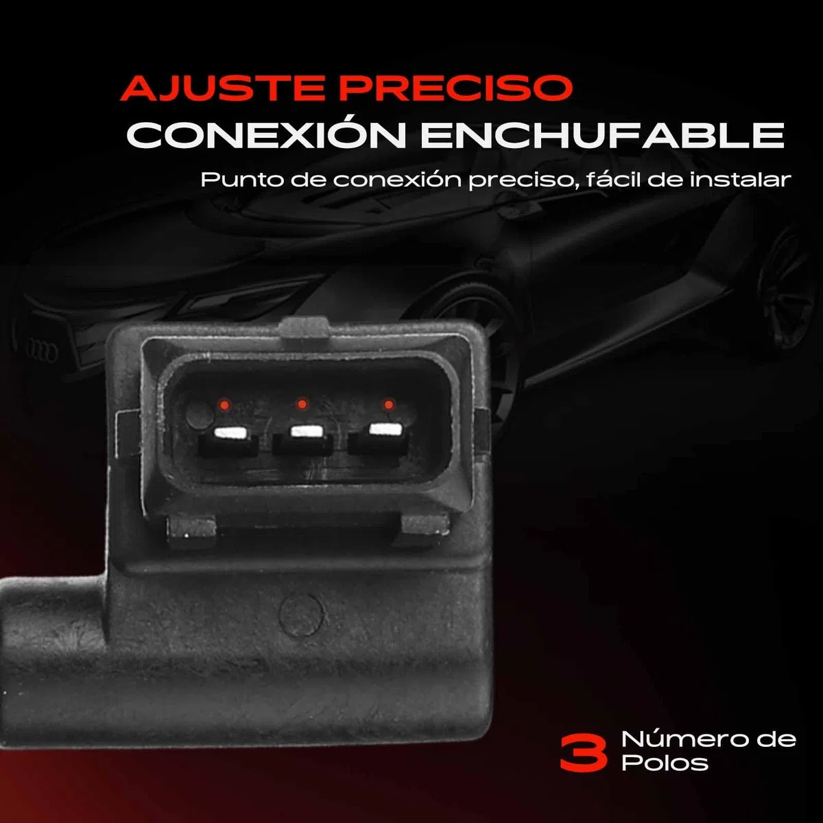 Frankberg Posición del cigüeñal Sensor del cigüeñal 3-Polos Compatible con Serie 7 E32 730i iL 735i iL Serie 5 E34 530i 535i Serie 6 E24 635 CSi Replace# 12141710519