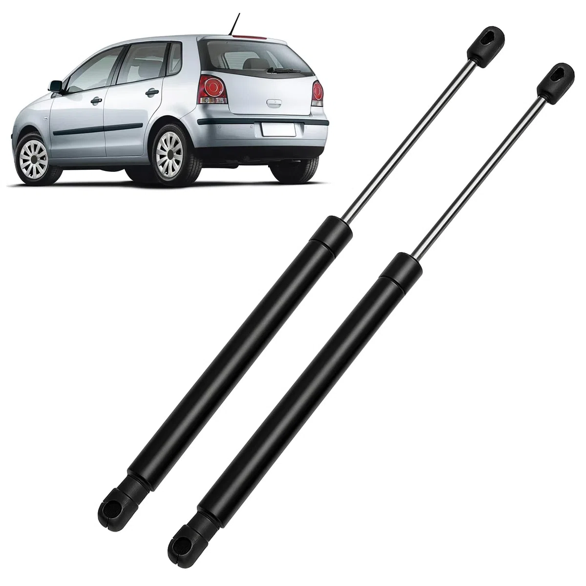 2 Resorte de Gas para Maletero Compatible con VW Polo 9N (2001-2009), Muelle Neumático Maletero Amortiguadores de Maletero 6Q6827550