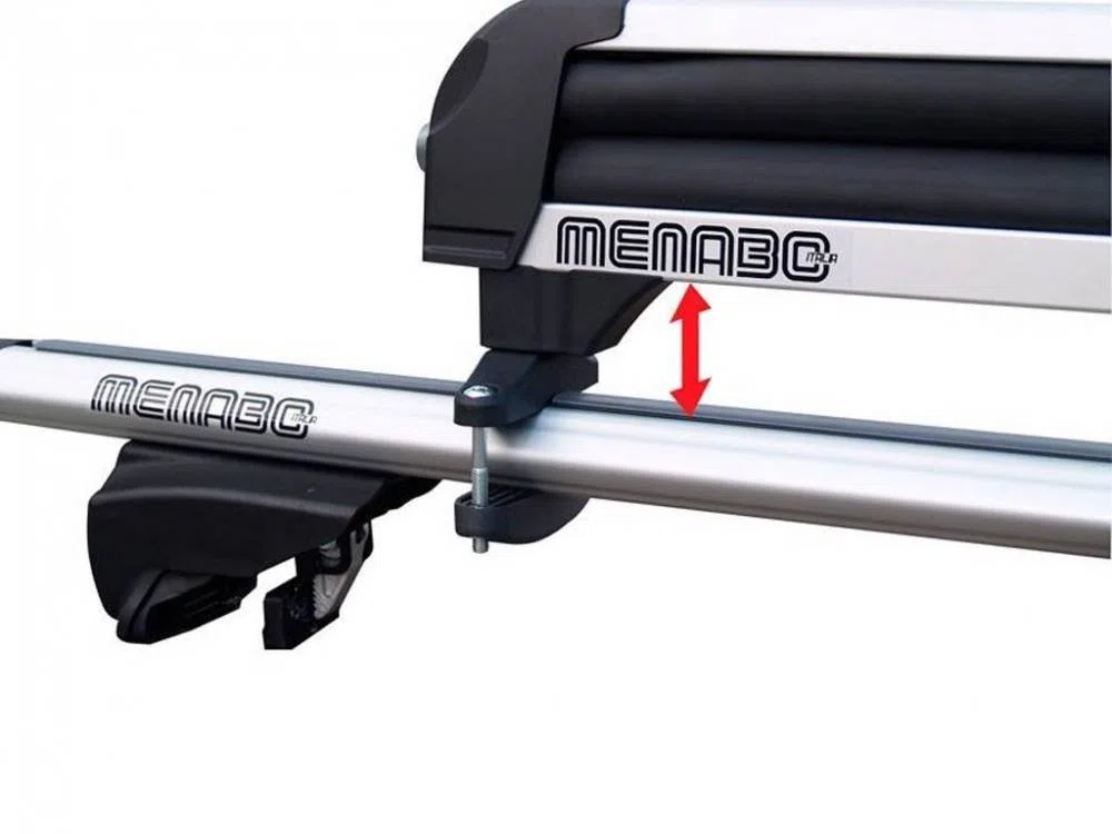 Menabo – Iceberg Esquí Extensible (8 Unidades), Color Negro