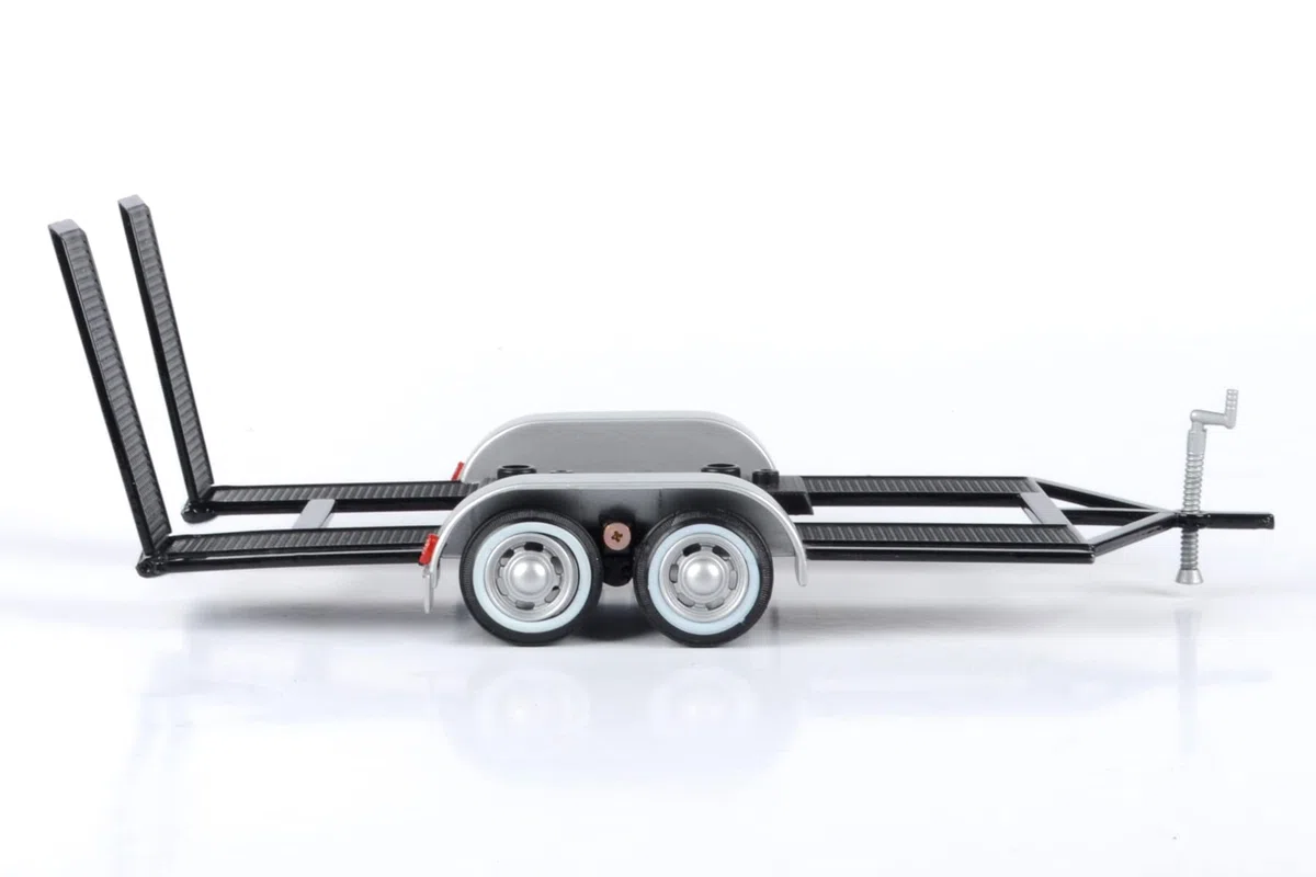 OPO 10 - Remolque 1/24, Caja Plana, transportador automático para Transporte de automóviles, con Doble Eje, Metal, Motormax - 76001