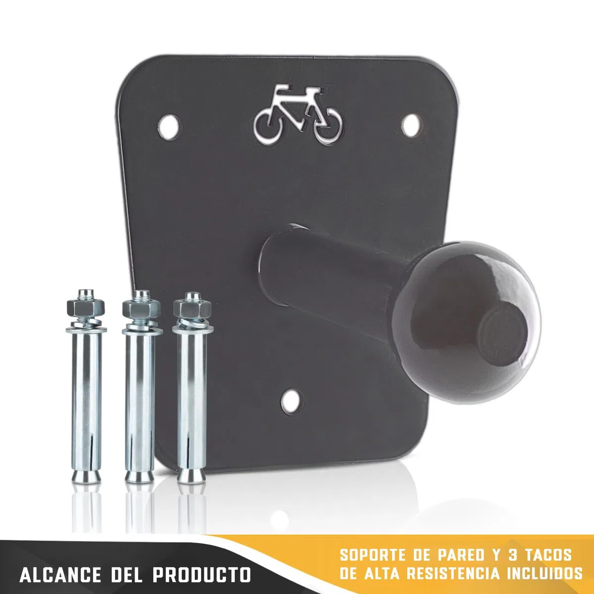 Domar - Soporte para portabicicletas Bola Incl. Tornillos - Adecuado para Acoplamiento de portabicicletas Thule y Uebler y Muchos más. Bola Remolque Coche para Colgar la Bicicleta en la Pared