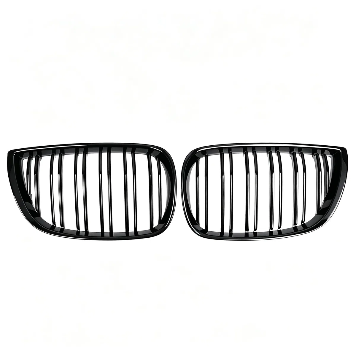 E81 E82 - Rejilla de radiador negra E87 para BMW Serie 1 E88 riñones parrilla brillante negro doble puente Sport 2004-2007 E81 E82 E87 E88 LCI-Facelift (para 1er E81 2004-2007 LCI)
