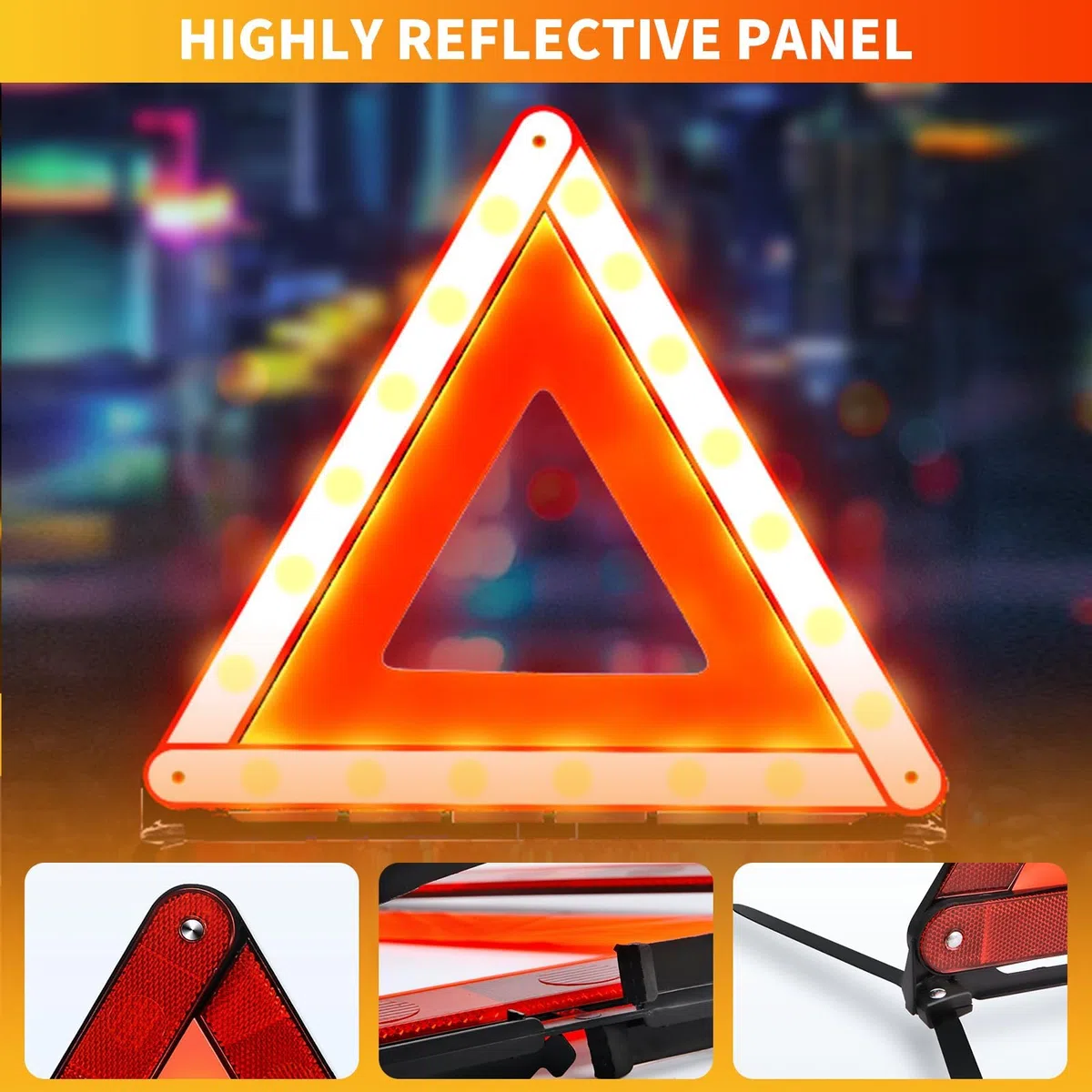 2 Piezas Chaleco Reflectante, 2 Piezas Triangulos Coche Homologados y un Señal de Estacionamiento Temporal de Automóviles, Kit de Seguridad para el Tráfico de Automóviles