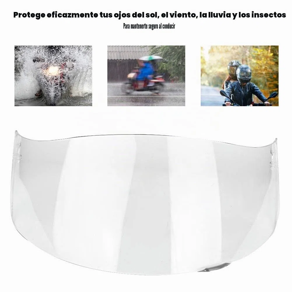 Akozon Protector de viento para motocicleta Visera de lente ajuste de cara completa Visor de lente de cara completa para AGV K1 K3 SV K5 K5-S(Transparente)