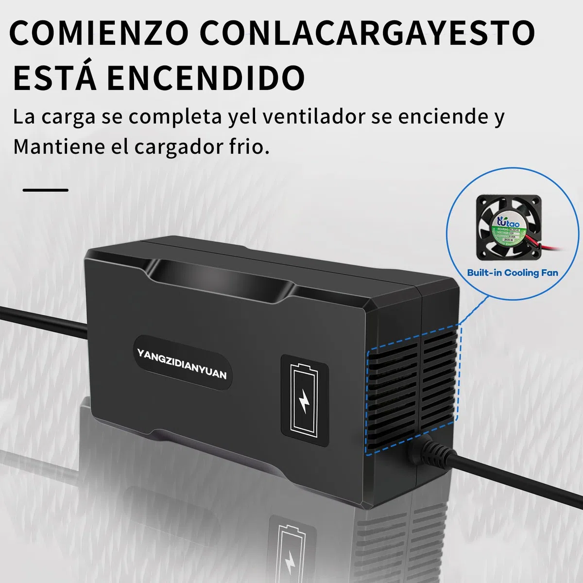 Cargador de batería 48V/52V 58.8V 4A con Conector DC 5.5 * 2.1mm – Cargador Inteligente CC-CV para baterías Recargables