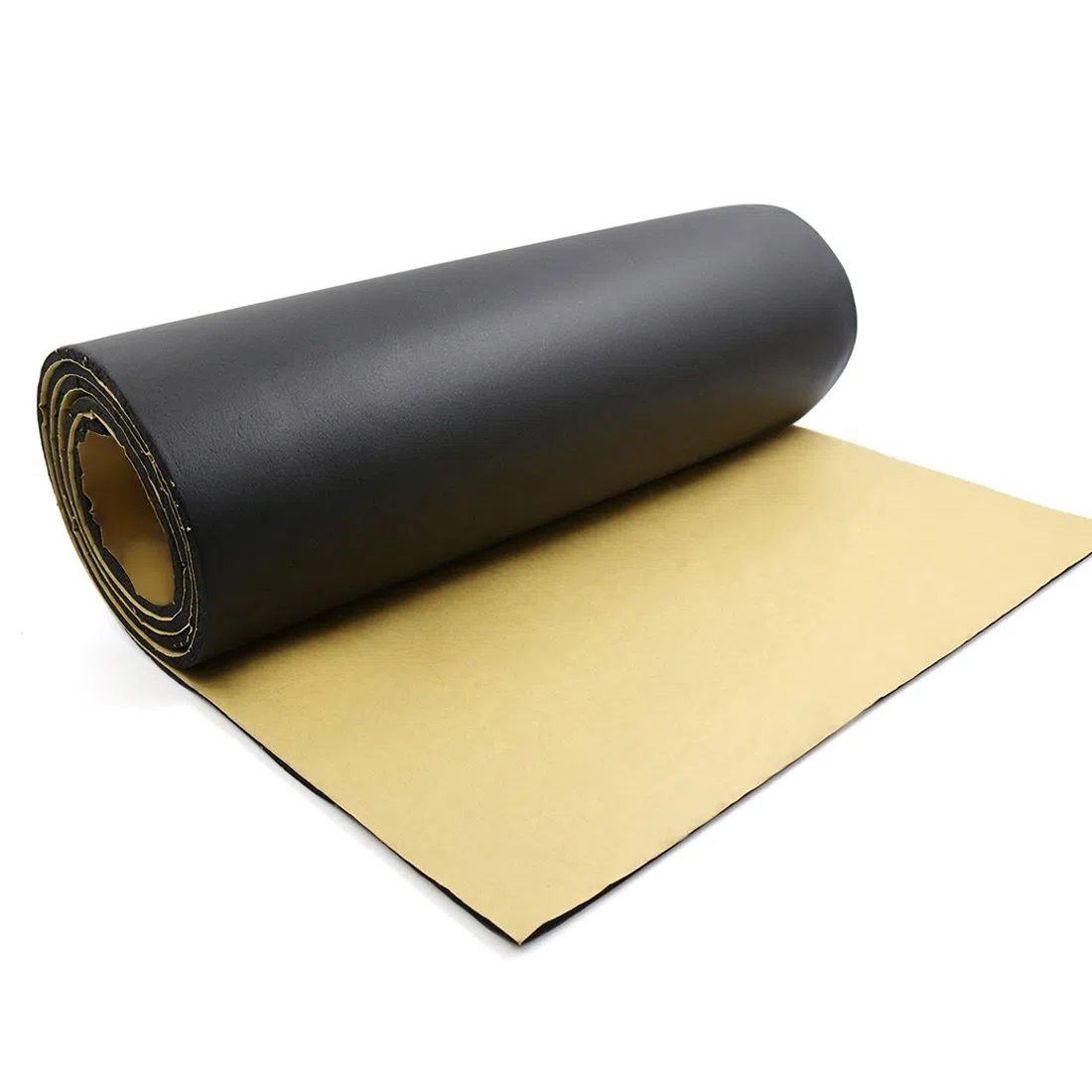 sourcing map 200cmX50cm Aislante Térmico Insonorizante Negro Forro Papel Adhesivo 5mm De Espesor Espuma Aislante Acústico Insonorización Coche