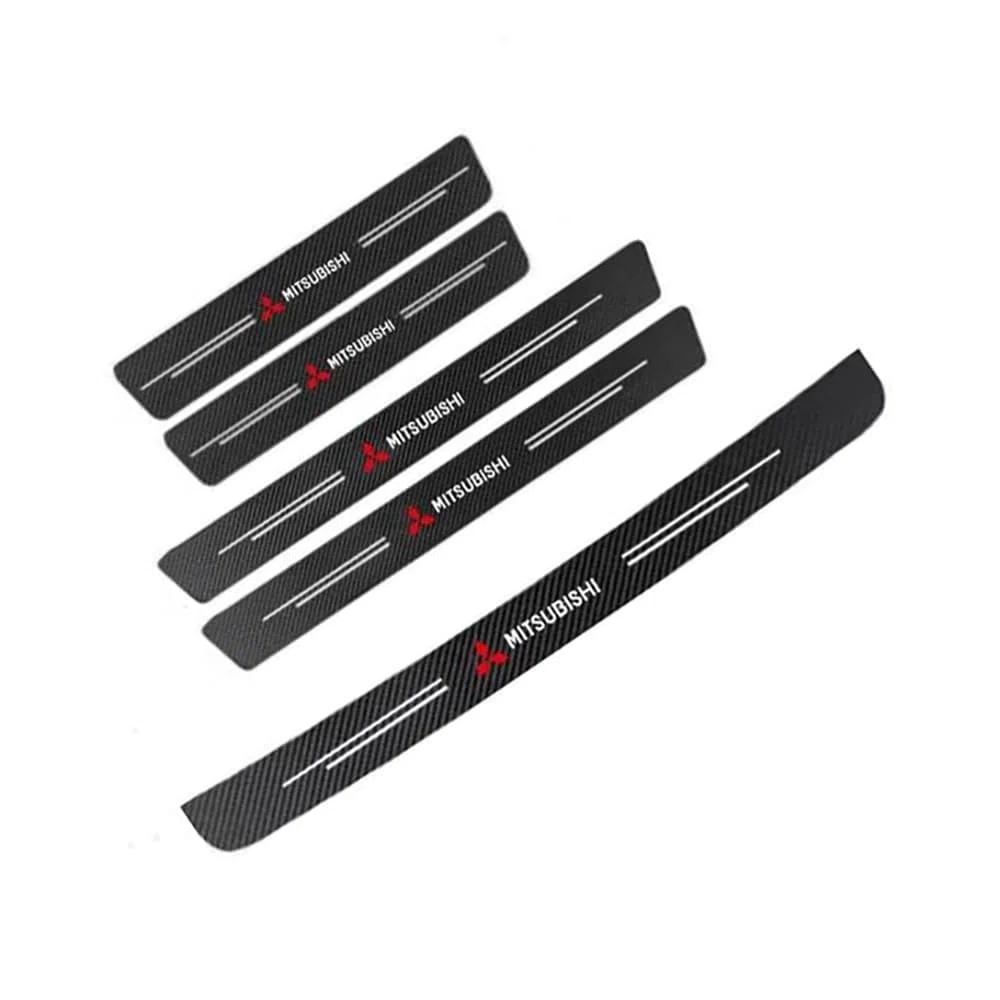 5pcs Coche Protector Umbral Puerta, para Mitsubishi Eclipse Cross 2018-2023 Carbono CocheTira Protectora Alféizar Puerta Coche Decorativo Accesorios