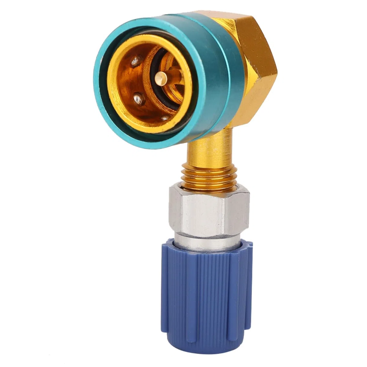 VOBOR Adaptadores R1234yf a R134a, Acopladores Rápidos Aire Acondicionado Refrigerante para Automóvil, Adaptador Rápido aire Acondicionado, Lado Bajo Acondicionado Automático Acoplamient