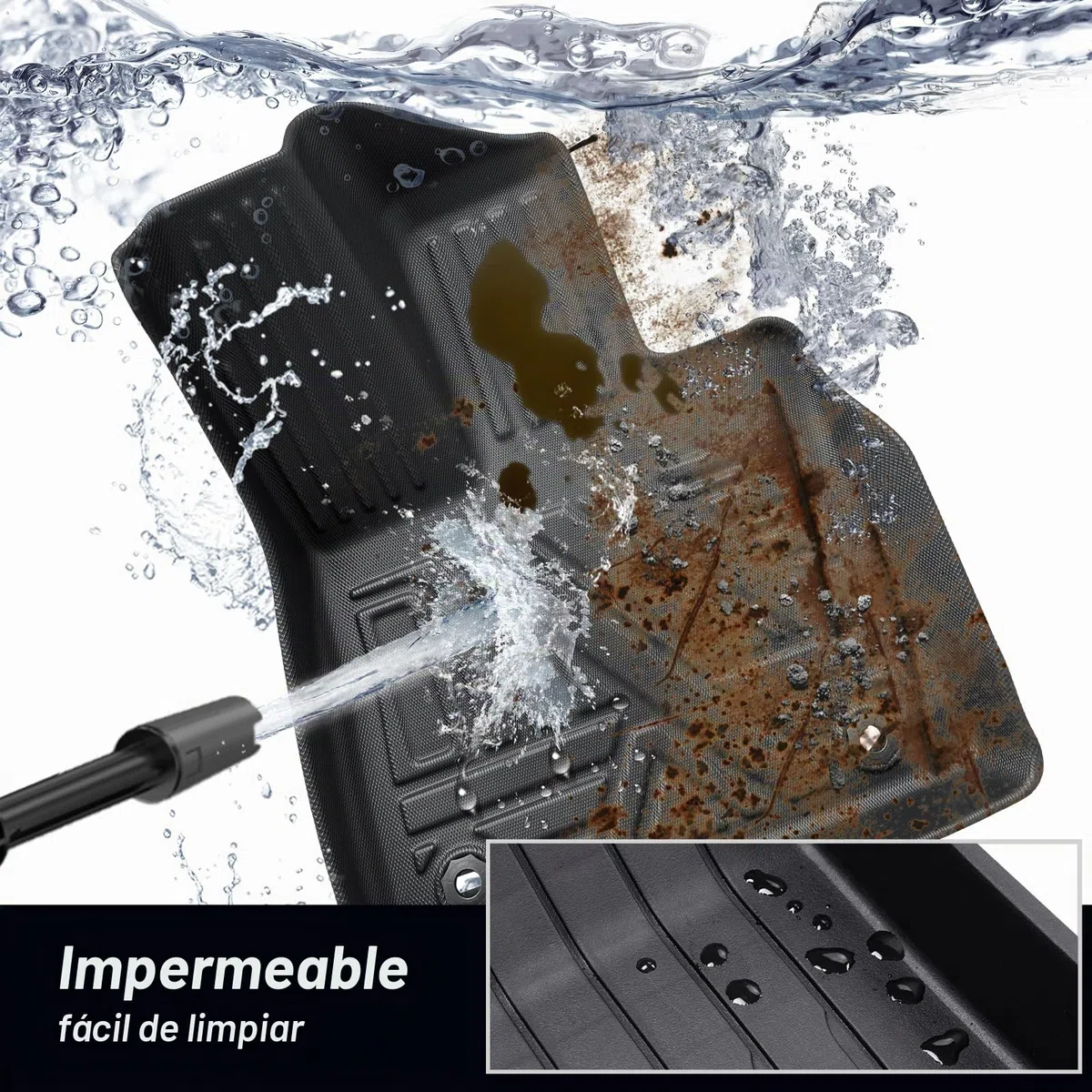 ECOZEN Alfombrillas Toyota RAV4 PHEV Plug-in Hybrid 2023-2026 de Goma para Coche 3D TPE Alfombrillas para Coche Antideslizantes talonera de Goma Reforzada de fijación para Todo Tipo de climas