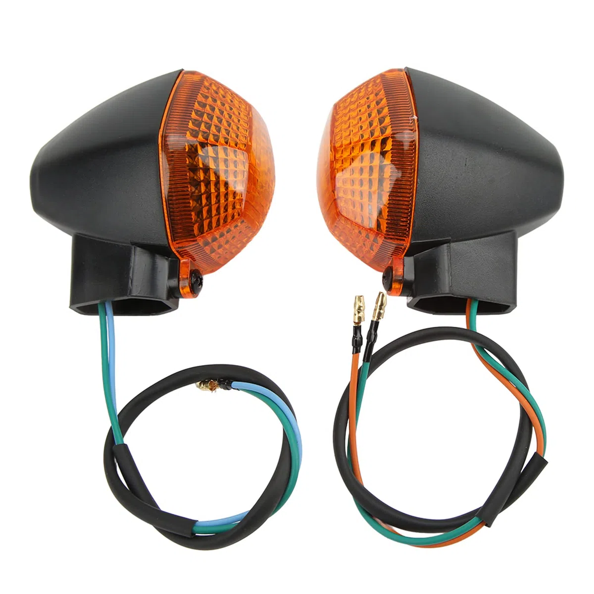 KIMISS 2 piezas de luz indicadora para moto, para DL 1000 y 650 VStrom, amarillo, intermitentes delanteros y traseros, repuesto de lámpara de señal