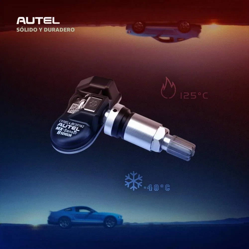 Autel Sensor TPMS 1 sensor, MX-Sensor 315 MHz + 433 MHz válvula de metal, programable universal especialmente diseñado para reemplazo de sensores OEM, funciona con Autel TPMS Tool TS408S TS508WF TS601