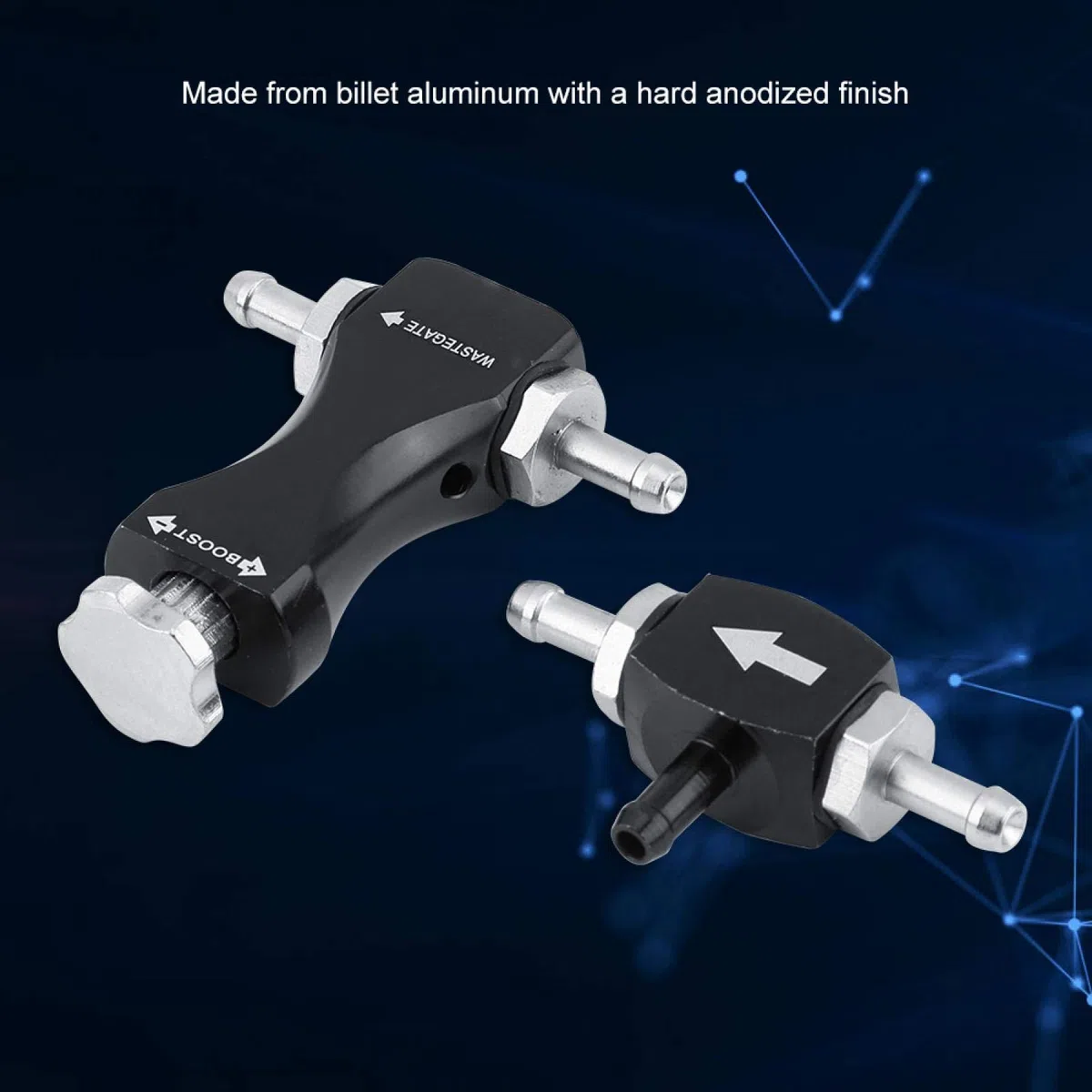 EBTOOLS para controlador boost turbo para controlador boost Controlador Turbo Boost Ajustable Manual Kit de controlador Turbo Boost Válvula de purga en T bilateral con soporte de montaje universal T