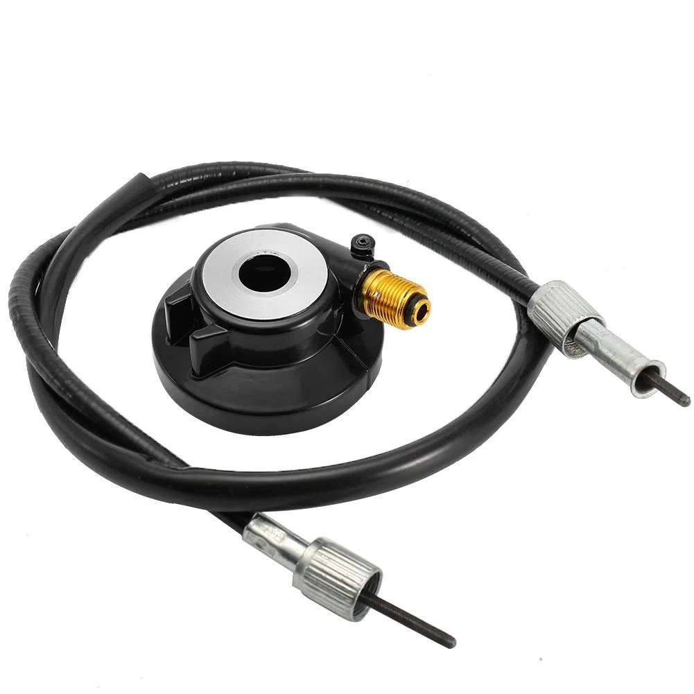 Cable Cuentakilómetros, Akozon Engranaje de Velocímetro Engranaje de transmisión de velocímetro de 12 mm con cable de 100cm,Cable sirga para cuentakilómetros y tacómetro para scooter GY6