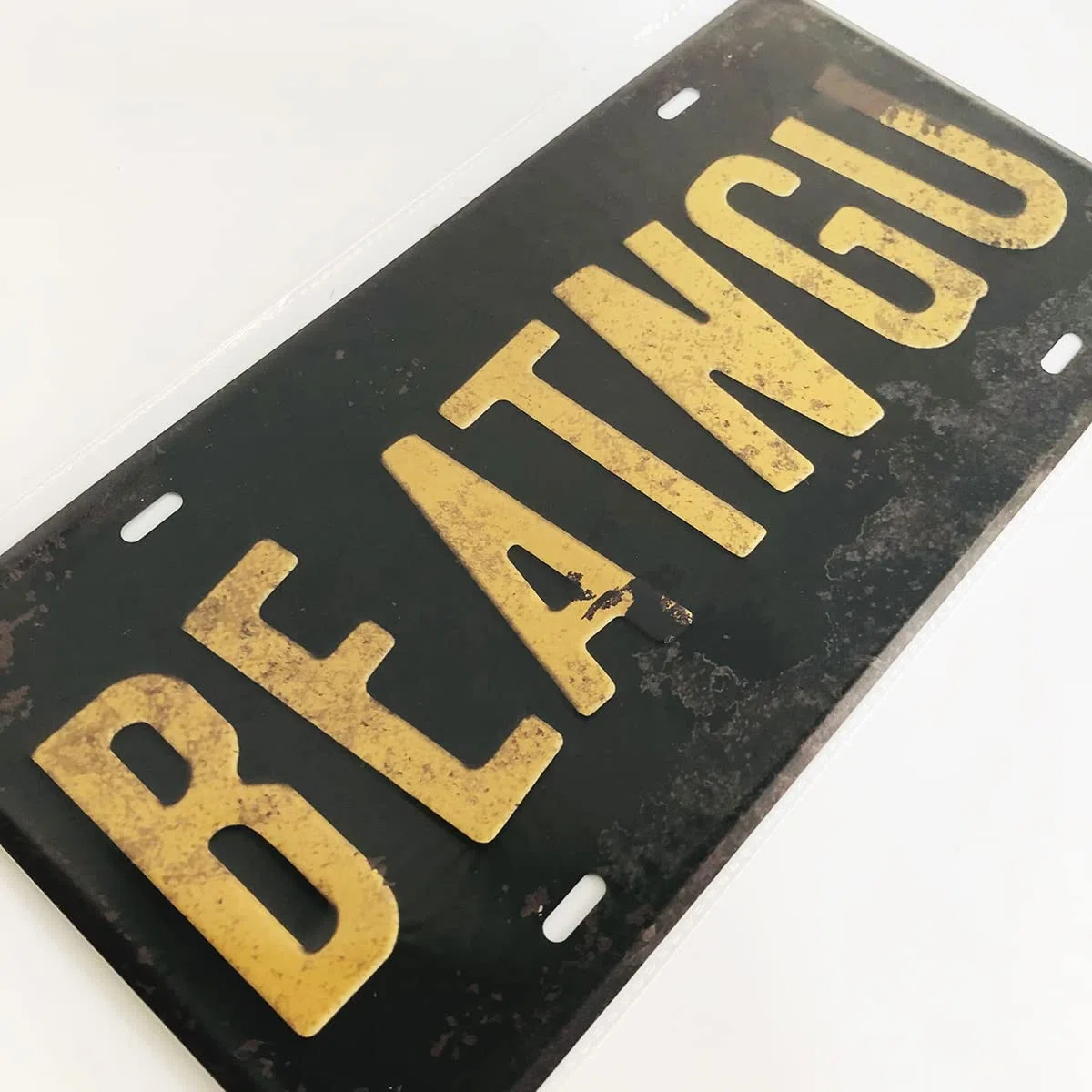Jeepers Creepers BEATNGU Embossed License Plate Replica, Vintage Distressed Style Prop Car Number Tag Memorabilia, 12x6 Inch