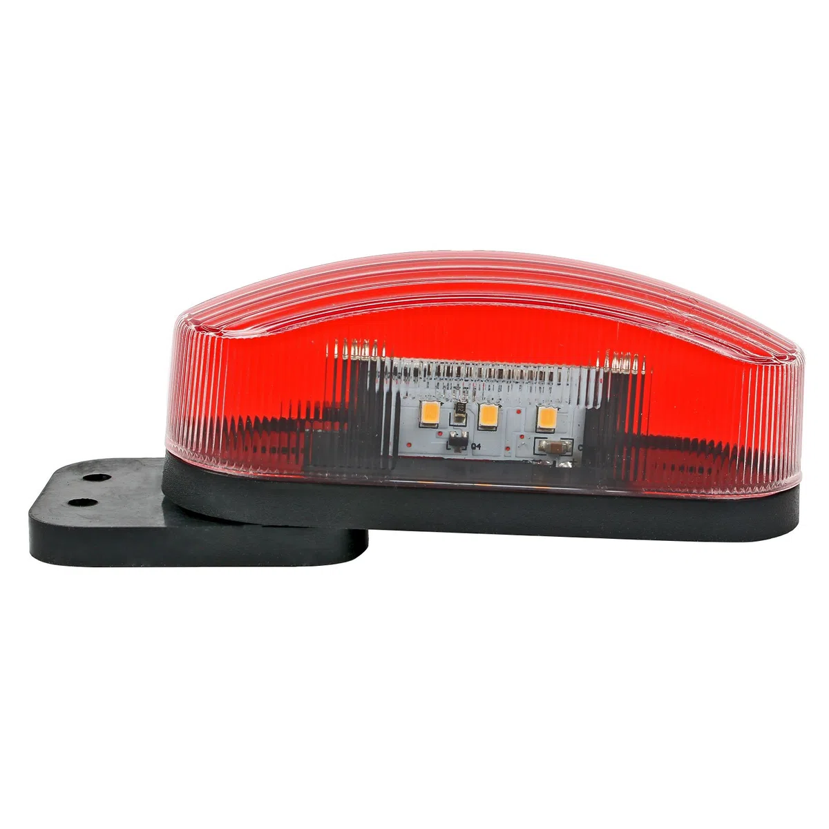 Luz de gálibo led de 12 V, juego de 2 luces de señalización lateral en rojo/blanco, 98 x 42 x 38 mm, 12/24 voltios, 2 vatios led para autocaravana, caravana y remolque