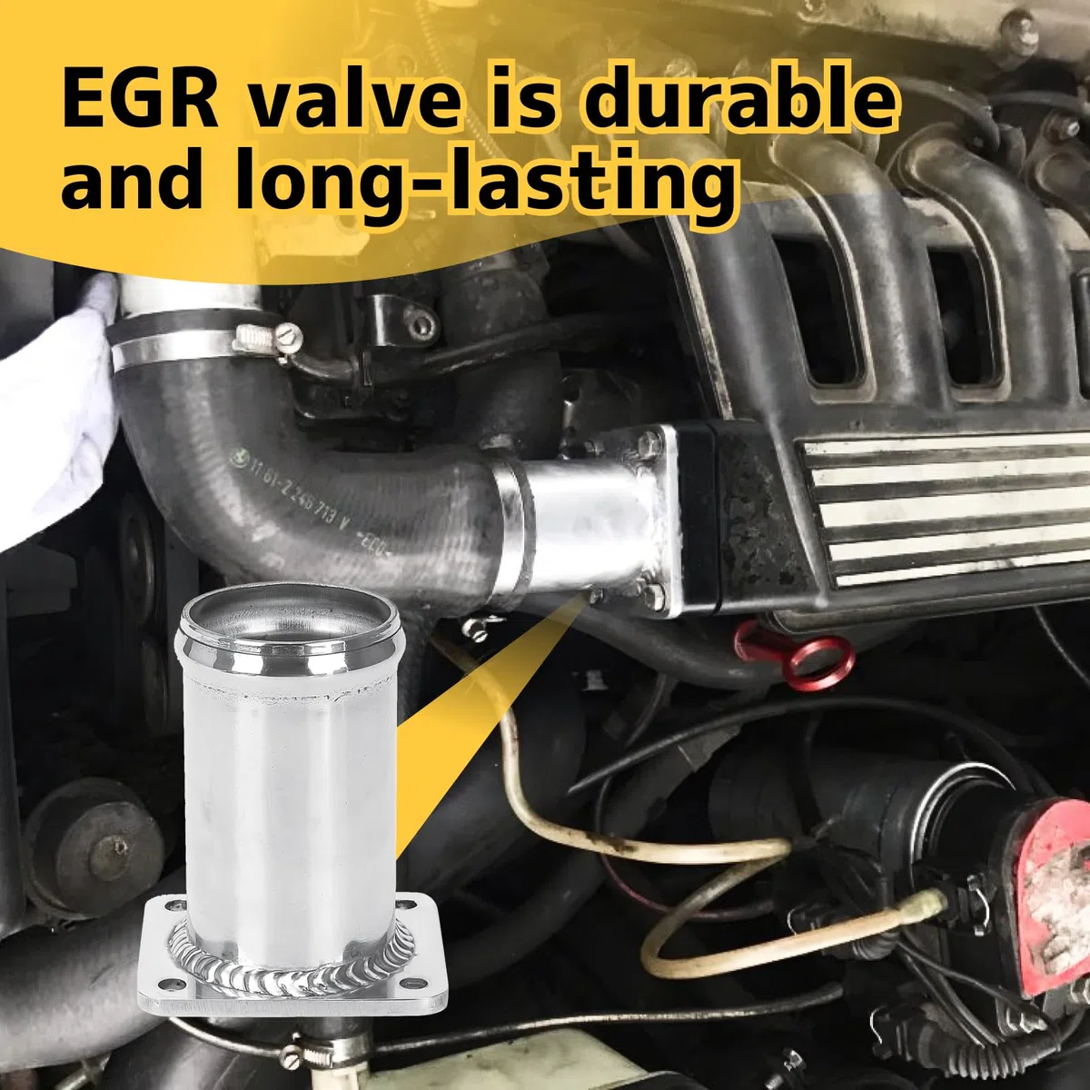 egr Cooler Delete para M47 M47N M57 M47N2 M67 M47R, kit de repuesto de eliminación EGR para E46 E39 E53 E83 E38 E65, tubo de repuesto de aluminio aplicable para vehículos diésel