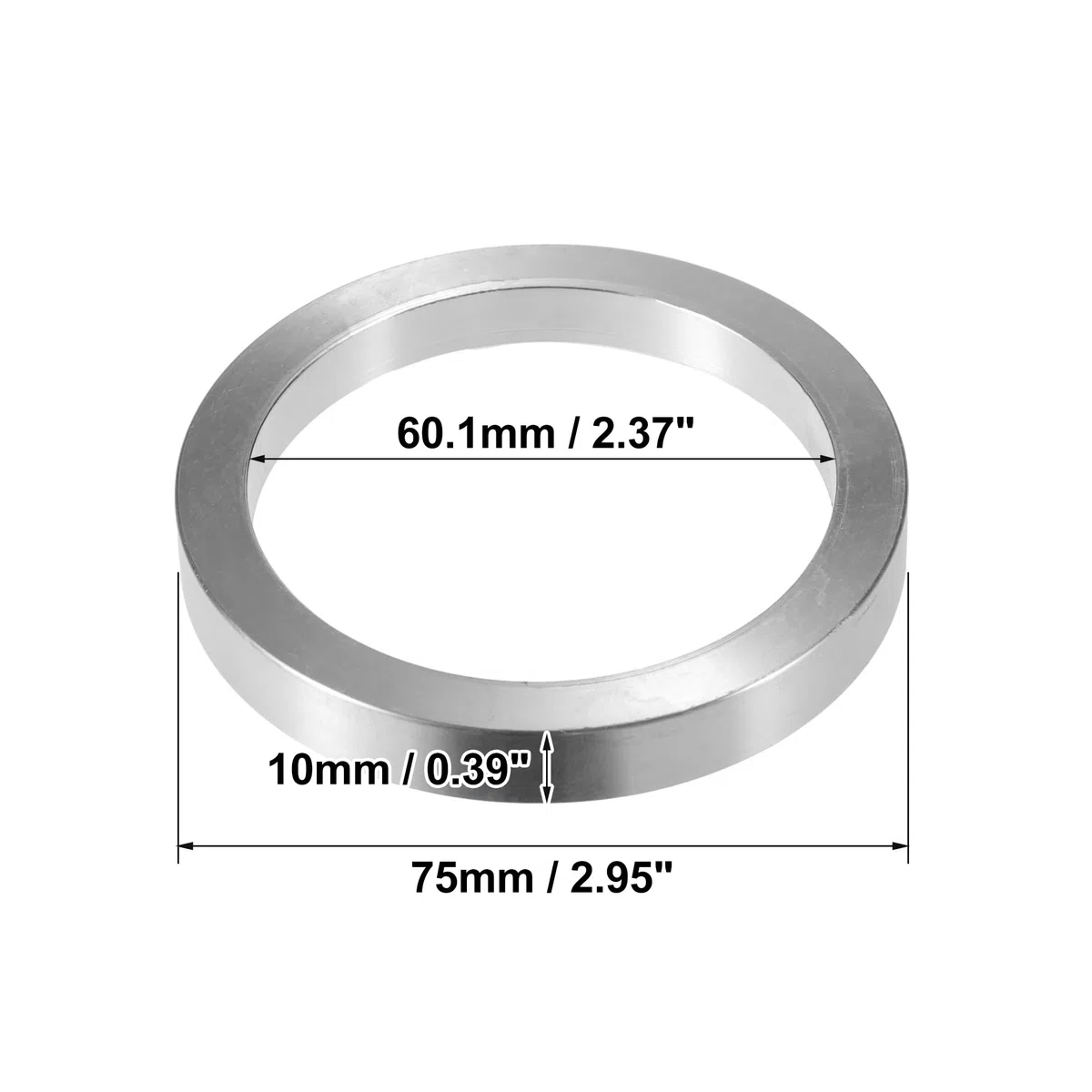 QUARKZMAN 4 Piezas Anillos Centradores de Aleación de Aluminio de 75 mm de Diámetro Exterior a 60.1 mm de Diámetro Interior para Cubos de Rueda de Coche