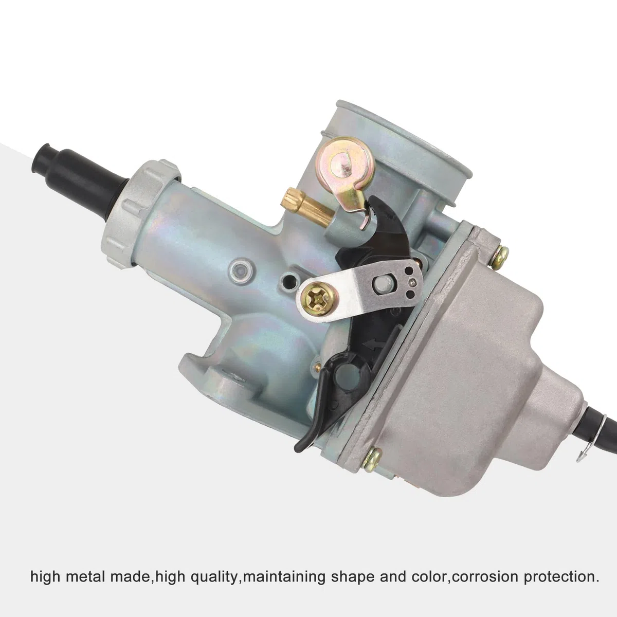 GOOFIT Carburador de plata PZ26 de 26mm Reemplazar Para 4 Stroke 100cc 110cc 125cc CG125 XF125 Engine 156FM 157FM ATV Quad Pit Bike Moped and Scooter