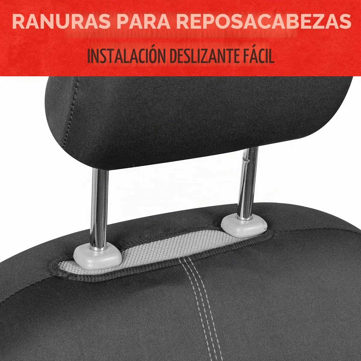 Motor Trend SpillGuard - Fundas de Asiento Impermeables para Asientos Delanteros, Costuras Grises, Protectores de Asiento de automóvil de Neopreno duraderos, fáciles de Instalar, Fundas Interiores