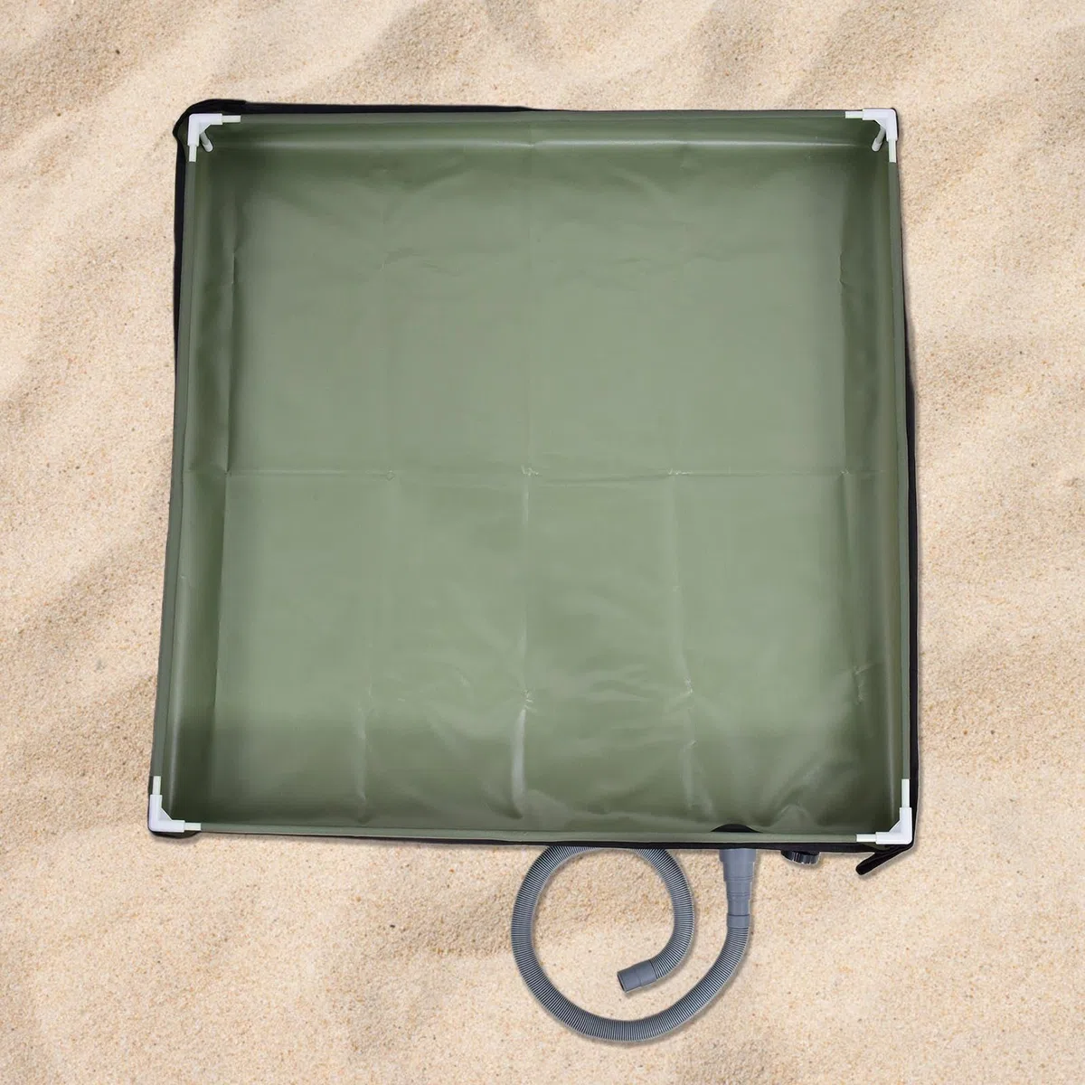 Base De Ducha Plegable Camping, Plato De Ducha Portatil con Desague, Bandeja De Duchas De Camping con Drenaje, Base De Toldo para Interiores Y Exteriores