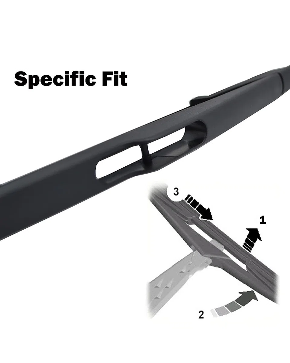 Kit de 3 limpiaparabrisas compatible con Peugeot 2008 A94 (2013-2018) | Delantero 26"+16" y Trasero 12" | Silenciador