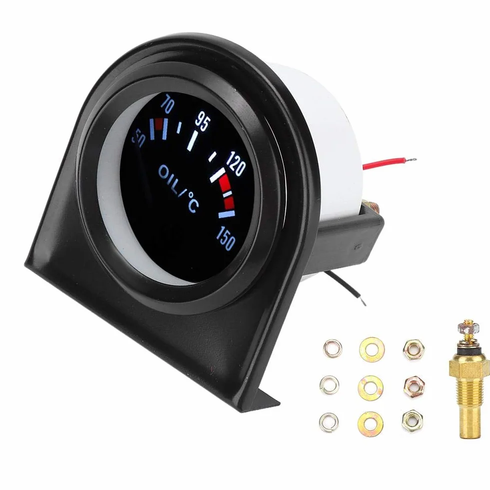 EBTOOLS para el medidor de temperatura de aceite vdo para el medidor de temperatura de aceite vdo 2 pulgadas/52 mm, medidor de temperatura de aceite de coche puntero