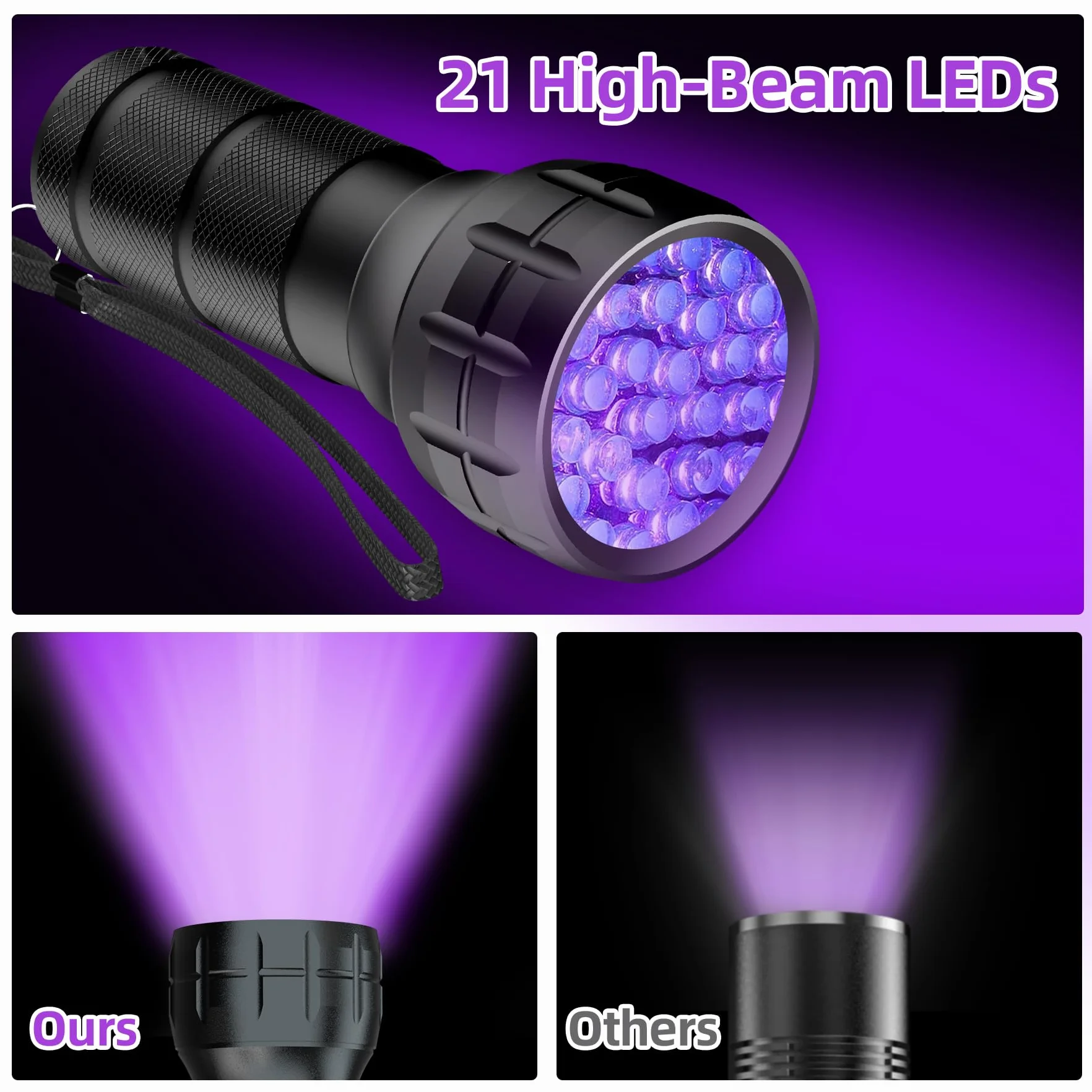 COSOOS Herramienta de detección de Fugas de Aire Acondicionado, Kit de Detector de Fugas de CA, luz UV para detección de Fugas de Tinte UV CA, Detector de Fugas de Tinte de Aceite con Gafas