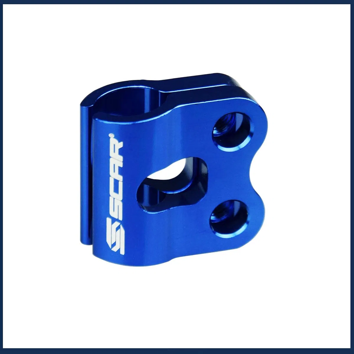SCAR Abrazadera Latiguillo Freno Compatible con YAMAHA YZ YZF 65 85 125 250 450 125X 250X 250FX 450FX 09-26 HONDA CR CRF CRFX 04-26 FANTIC XX XXF XE XEF 21-26 - Azul