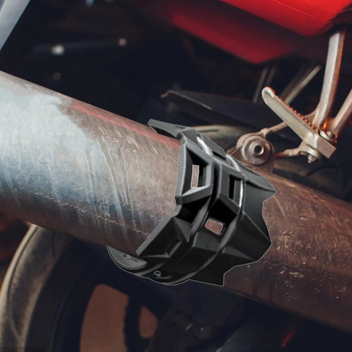 Motorcycle Heat Shield For Legs - Silicone Exhaust Pipe Cover, Motorbike calipr Cover Guard, Compact Universal Fit + Easy Installation, Durrable Silicone Material High-Qualliity -Off Road & Motorbike