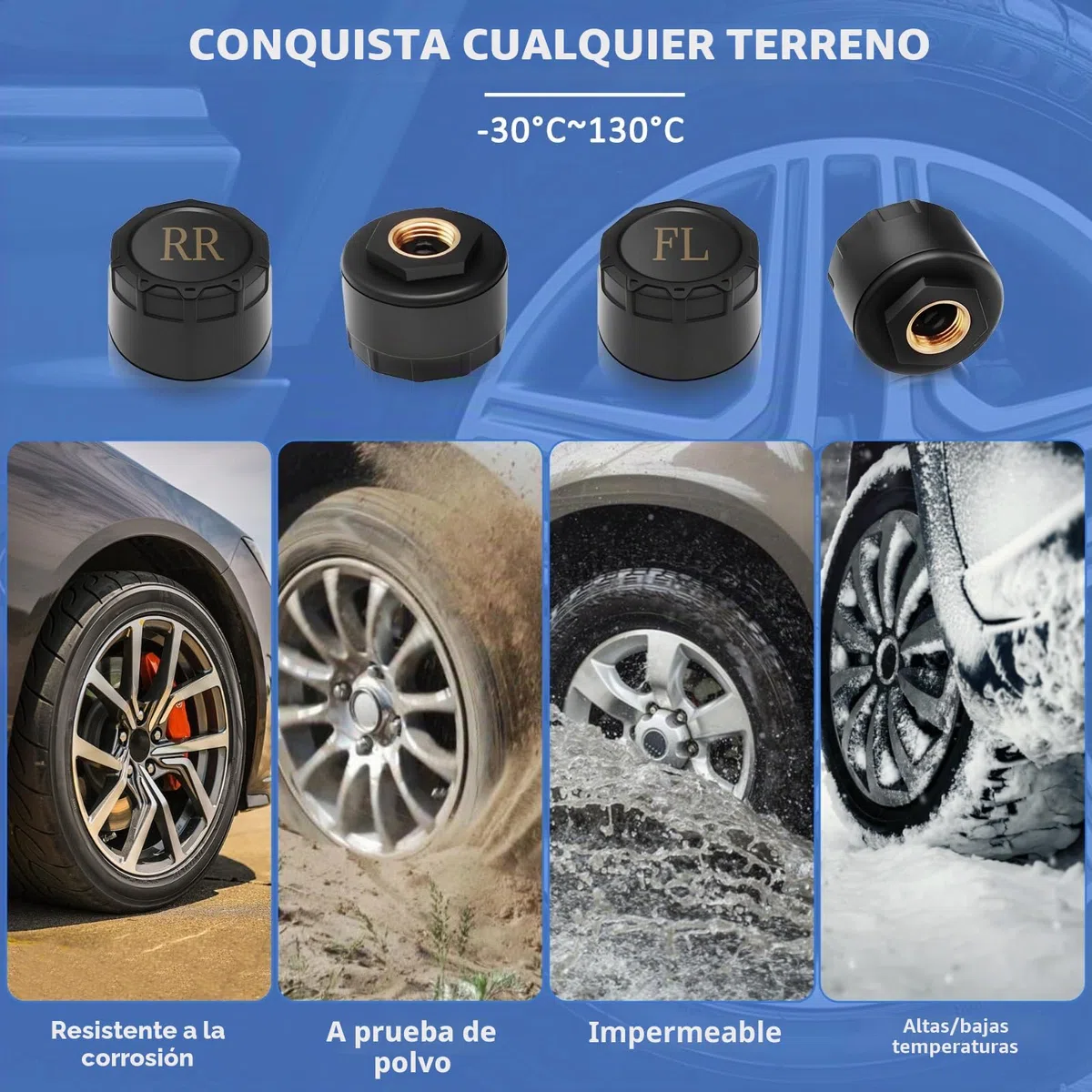 Sistema de monitoreo de presión de neumáticos de coche Liwogi con carga USB, para pantalla de navegación Android, herramienta universal de monitoreo de presión de neumáticos TPMS con 4 sensores, 8 Bar