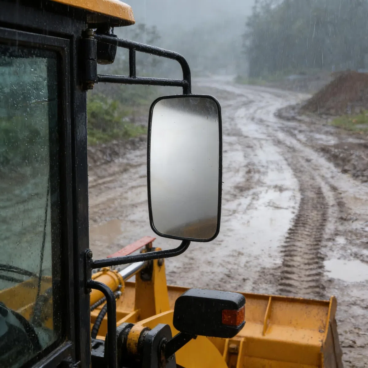 Sosoport Espejo Retrovisor Tractor Convexo Ajustable Lateral Para VehíCulos AgríColas Camiones Montacargas Con Montaje RáPido Y Antivaho 12.40X6.61X2.95In