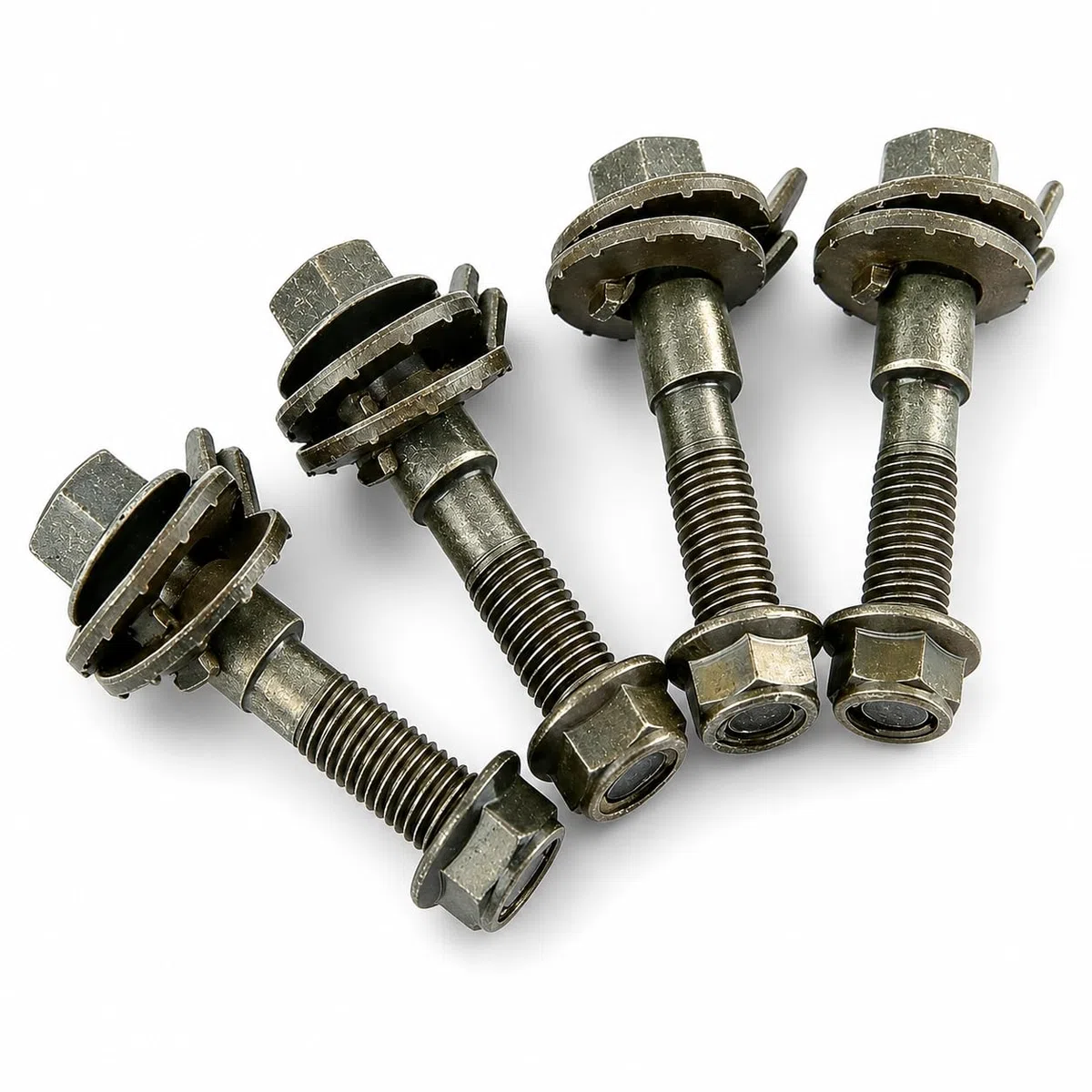 14mm Perno De Leva, 4PCS Perno Camber Pernos De Inclinación De Rueda, Alineación De Cuatro Ruedas Perno De Leva Ajustable Camber Kit, Camber Bolts Cam Bolt Kit Para Alineación De Cuatro Ruedas