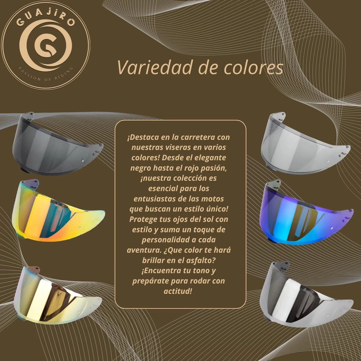 Guajiro - Visera Compatible con Shoei NXR 2 - Z8 - X15 - XSPR Pro - CWR-F2 | Pantalla Policarbonato preparado para Pinlock | Antirayas y Antivaho (Negro)