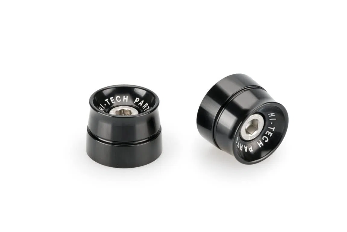 Puig 21013N Contrapesos Manillar Speed en Aluminio mecanizado con diseño Compacto y Estilo Racing para reducción de Vibraciones, Negro