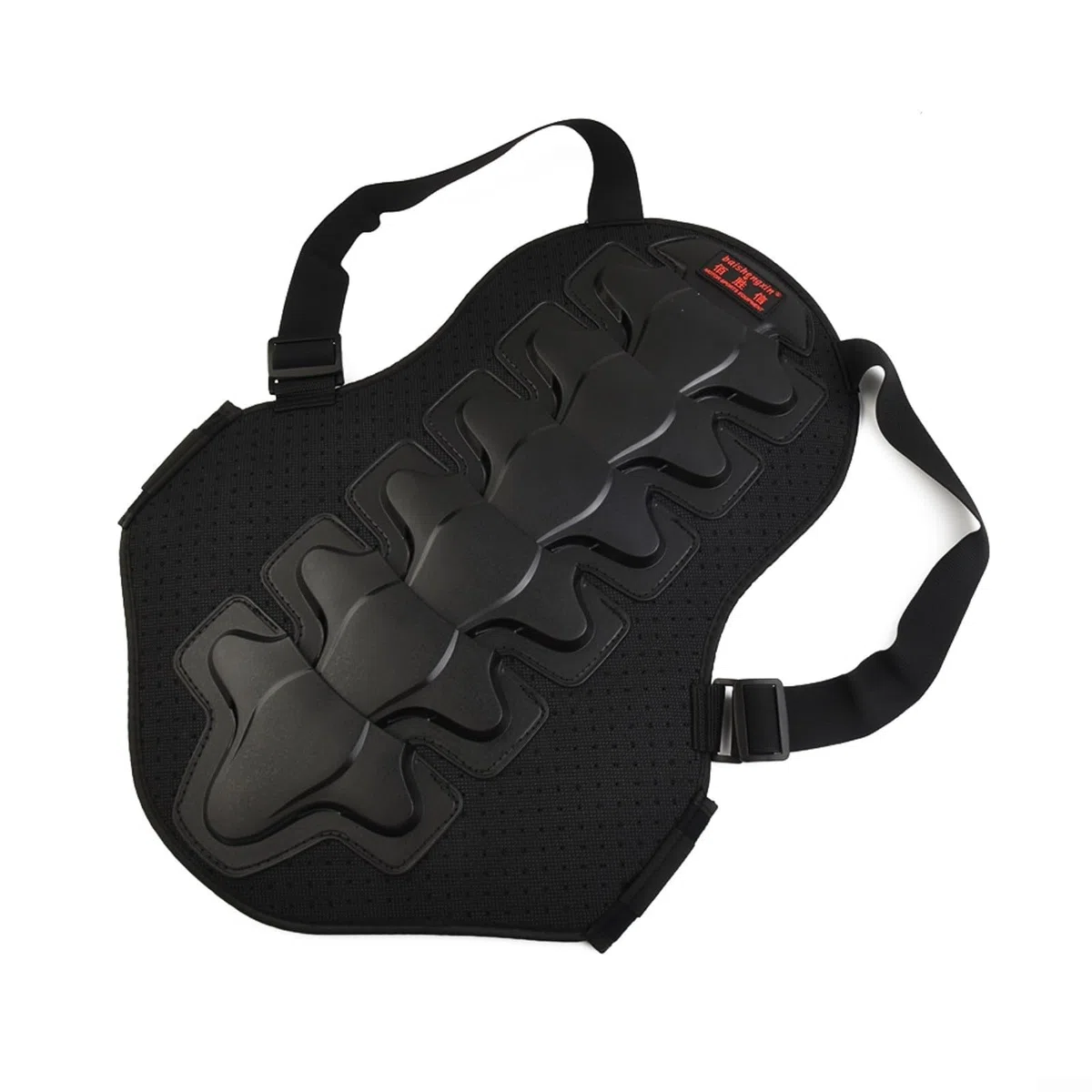 Protector de espalda para moto, con escudo de plástico PE resistente a los golpes y espuma EVA transpirable para columna vertebral