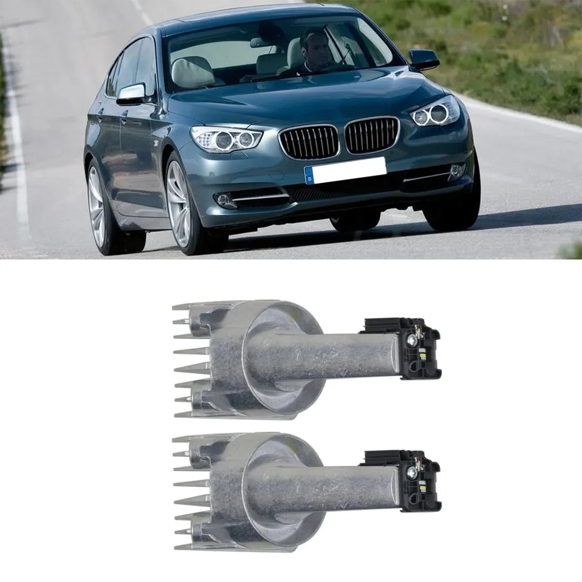 2 unidades módulo de luz diurna LED faro halo anillo adecuado para 5er F07 F10 F11 accesorios de coche parte # 63127262731 9DW177229001