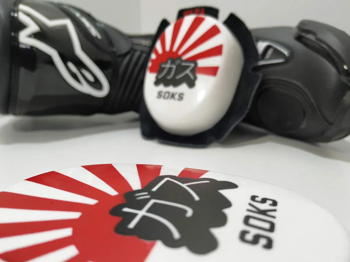 SOKS Deslizaderas para mono | RACE TRIBUTO JAPÓN Blanco