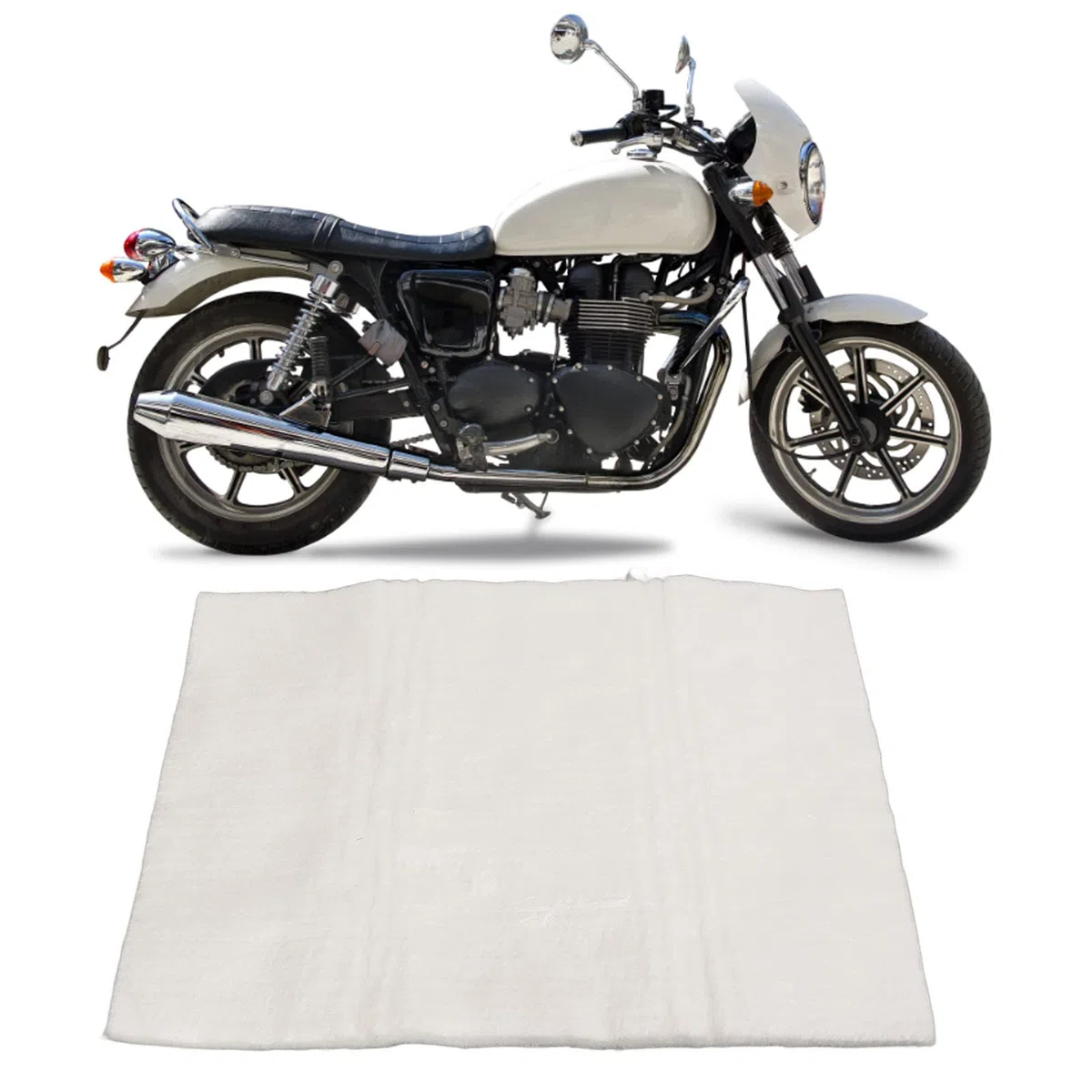 ANGGREK Fibra de Vidrio para Silenciador de Motocicleta, 2 Piezas, 35x25 Cm, Algodón Resistente Al Calor, Absorción de Sonido, para Automóvil y Bicicleta