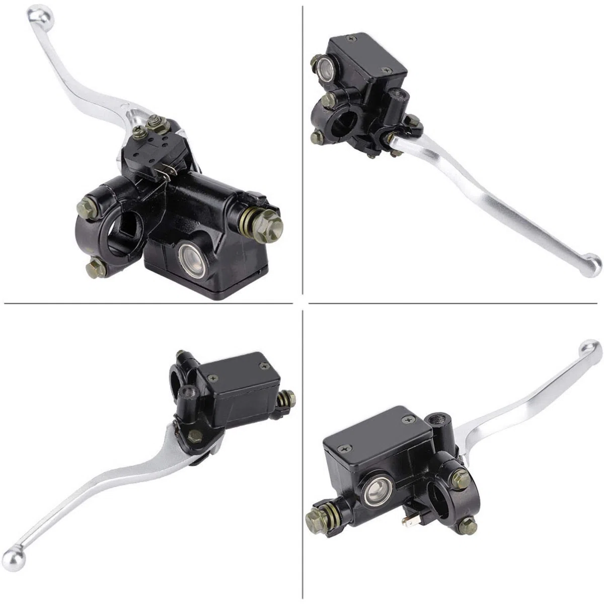 Cilindro maestro de palanca de embrague de freno delantero de motocicleta de 7/8 ", conjunto de bomba de freno de disco de motocicleta de 22 mm apto para bomba superior de freno delantero Honda