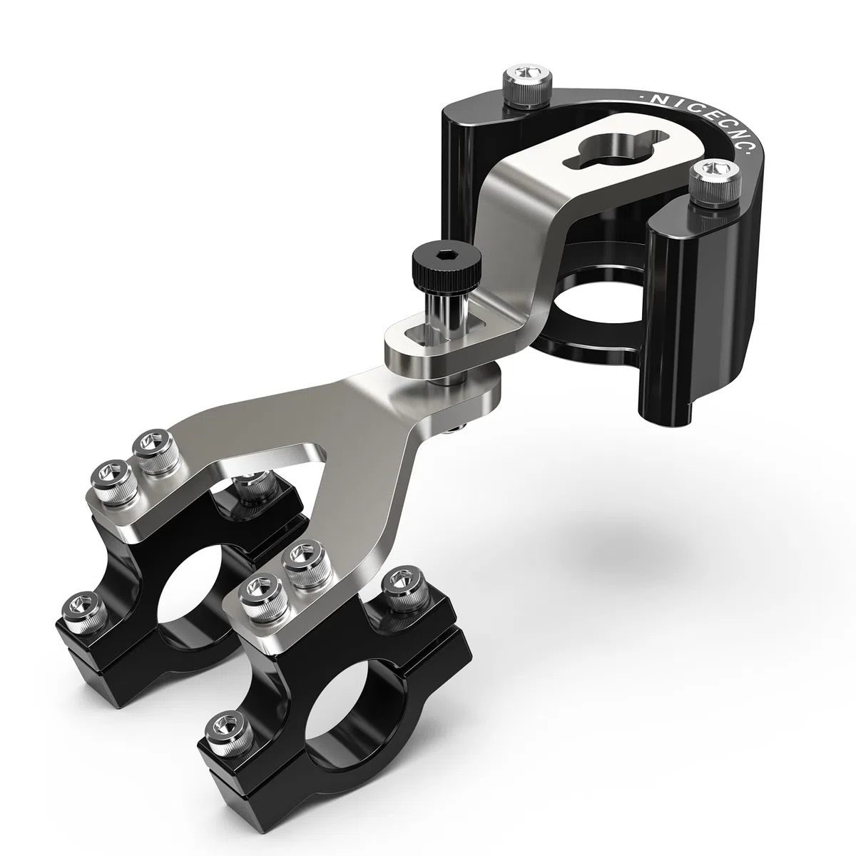 NICECNC Soporte estabilizador de dirección Negro y Soporte de amortiguación Compatible con Yamaha Tenere 700/XTZ700 2019-2024, Rally Edition 2020-2024, World Raid 2022 Ver Ajuste