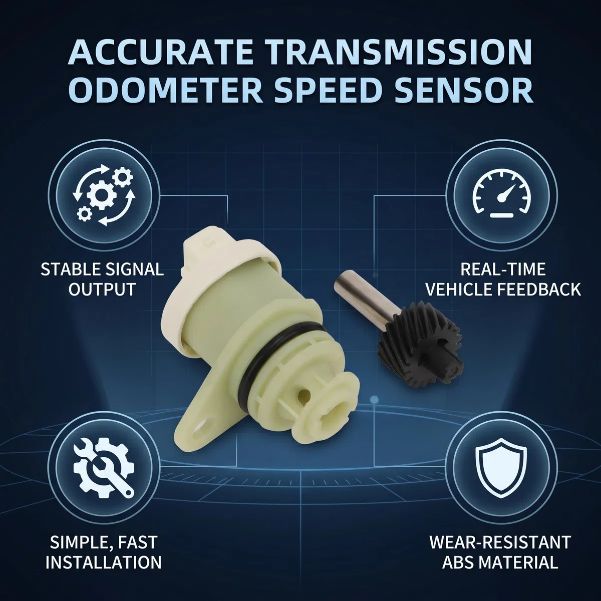 Aramox Juego de Engranajes del Sensor del Velocímetro, Sensor del Odómetro del Engranaje de Velocidad 616070 con Reemplazo del Engranaje
