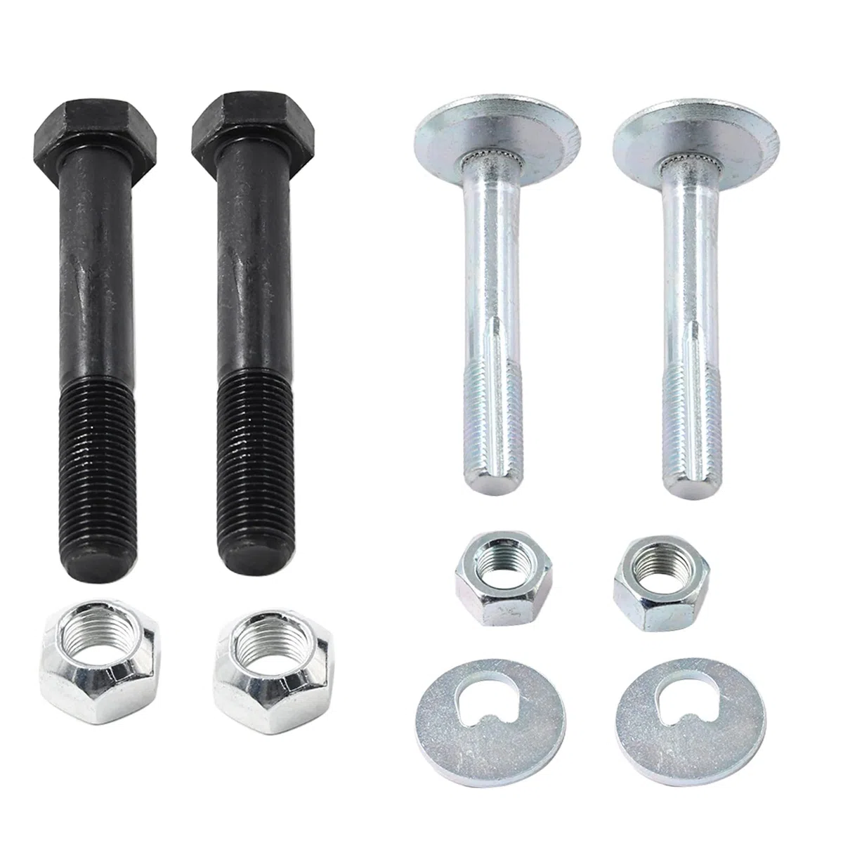 2x Juego de tornillos excéntricos horquilla delantera Juego de Perno excéntrico y arandela de suspensión delantera compatible con VW T4 Transporter 91-03 M14 701407397C N90534002