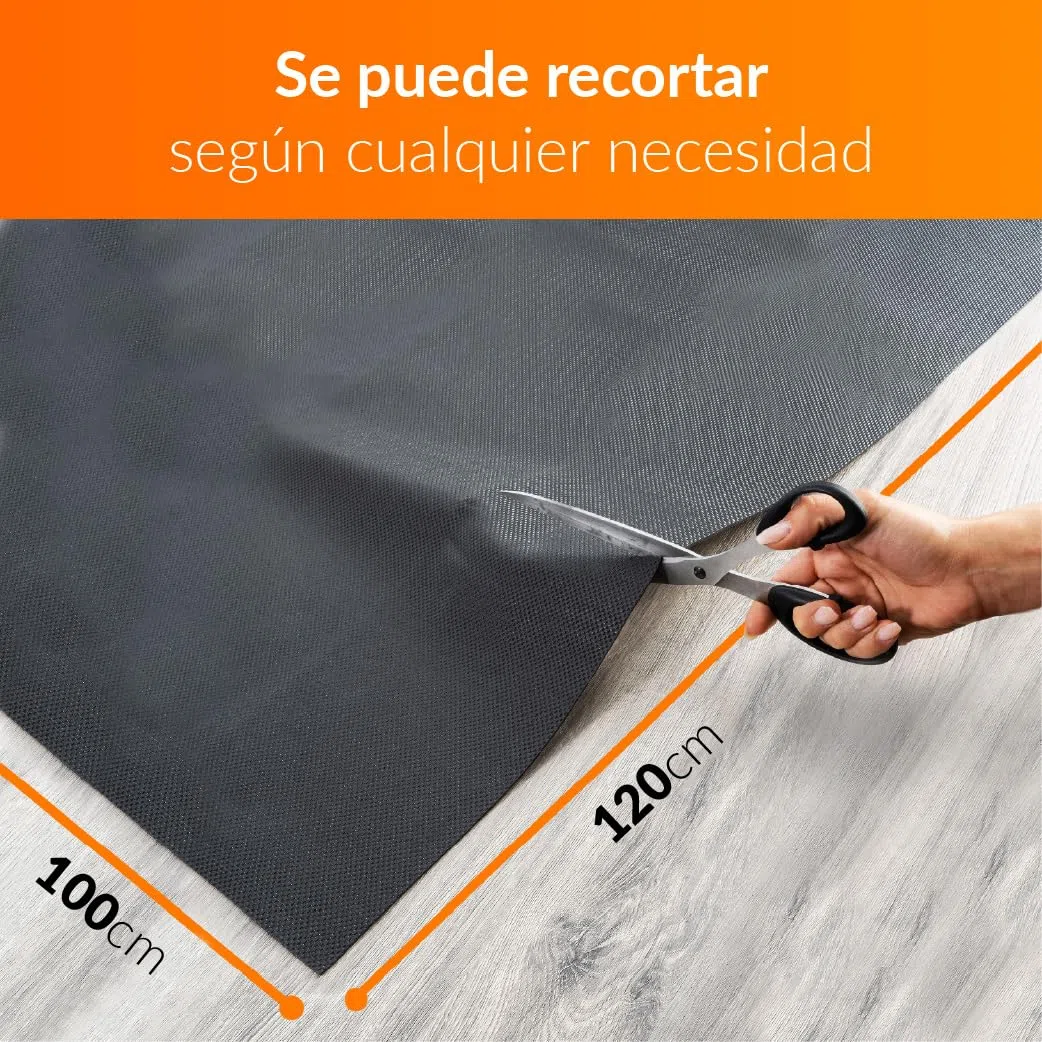 Upgrade4cars Alfombra Antideslizante Coche Impermeable 120 x 100 cm | Alfombrilla Goma Maletero Recortable | Accesorios Coches Universal