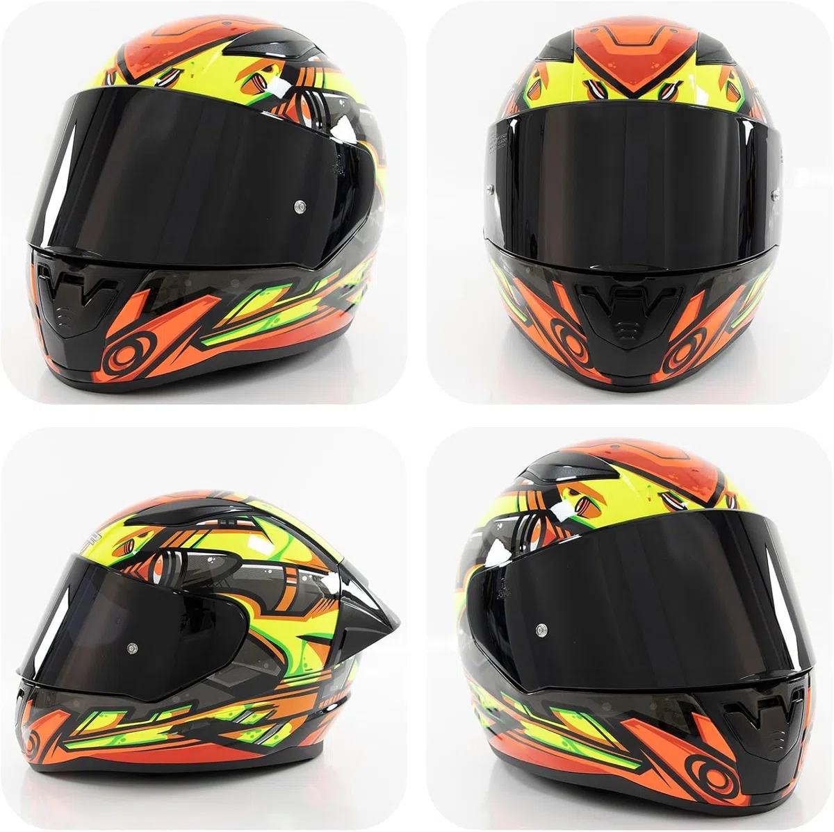PSLER Visera de Casco para LS2 Outer FF320 Rapid FF353 Assault FF328 Stream FF800, Visera Tintada para Casco de Motocicleta Accesorios de Repuesto(Negro Oscuro)
