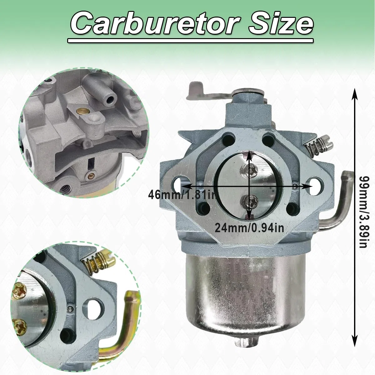 ZAMDOE EY28 Carburador para Subaru Robin EY28D EY 28 28D EY280YD0500 EY280YD0510 para Wisconsin WI-280 7.5HP RGX3500 RGX3510 Piezas de Repuesto para generador de Motor Reemplazo 234-62551-00