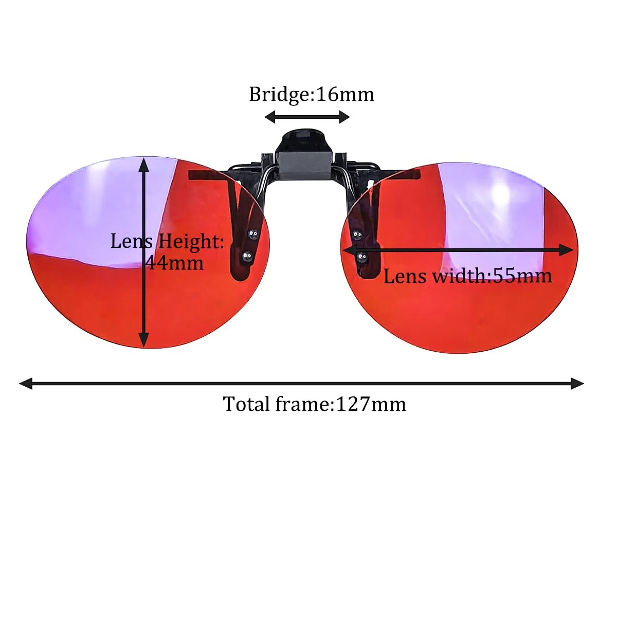 SHINU Clips de bloqueo de luz azul con clip para lentes naranjas, clips de conducción, lentes polarizados