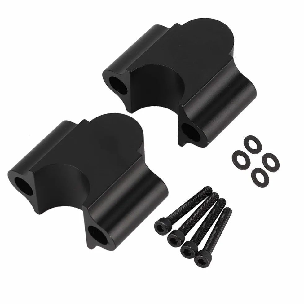 Elevador De Manillar, Elevador De Manillar De Aleación De Aluminio Universal Abrazadera Elevadora De Manillar De Motocicleta De 7/8 '' 22 Mm(negro)