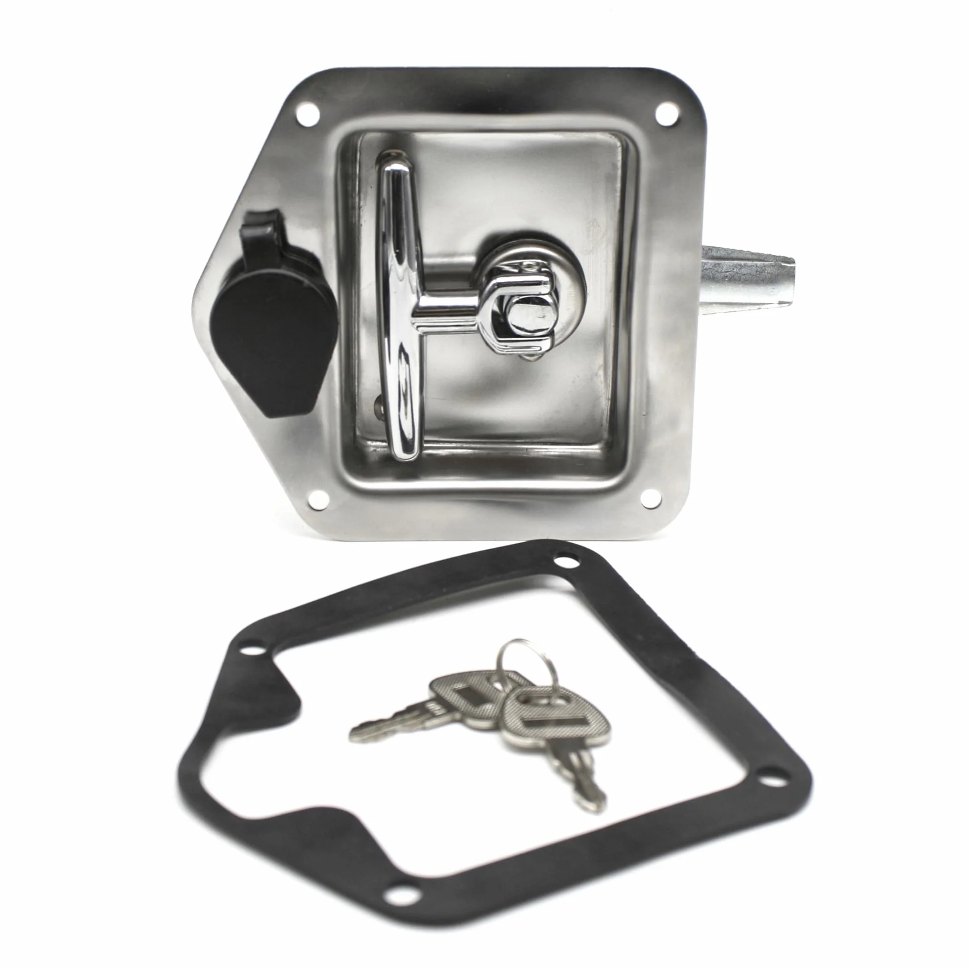 DOJA Barcelona | Cerradura para Remolque | Pack 1 | 40mm | Cierre Antirrobo Remolque | 124x121x40mm | Acero Inoxidable | Cierres Seguridad | para Cerradura Puerta Cajon Camion, Accesorios Caravana